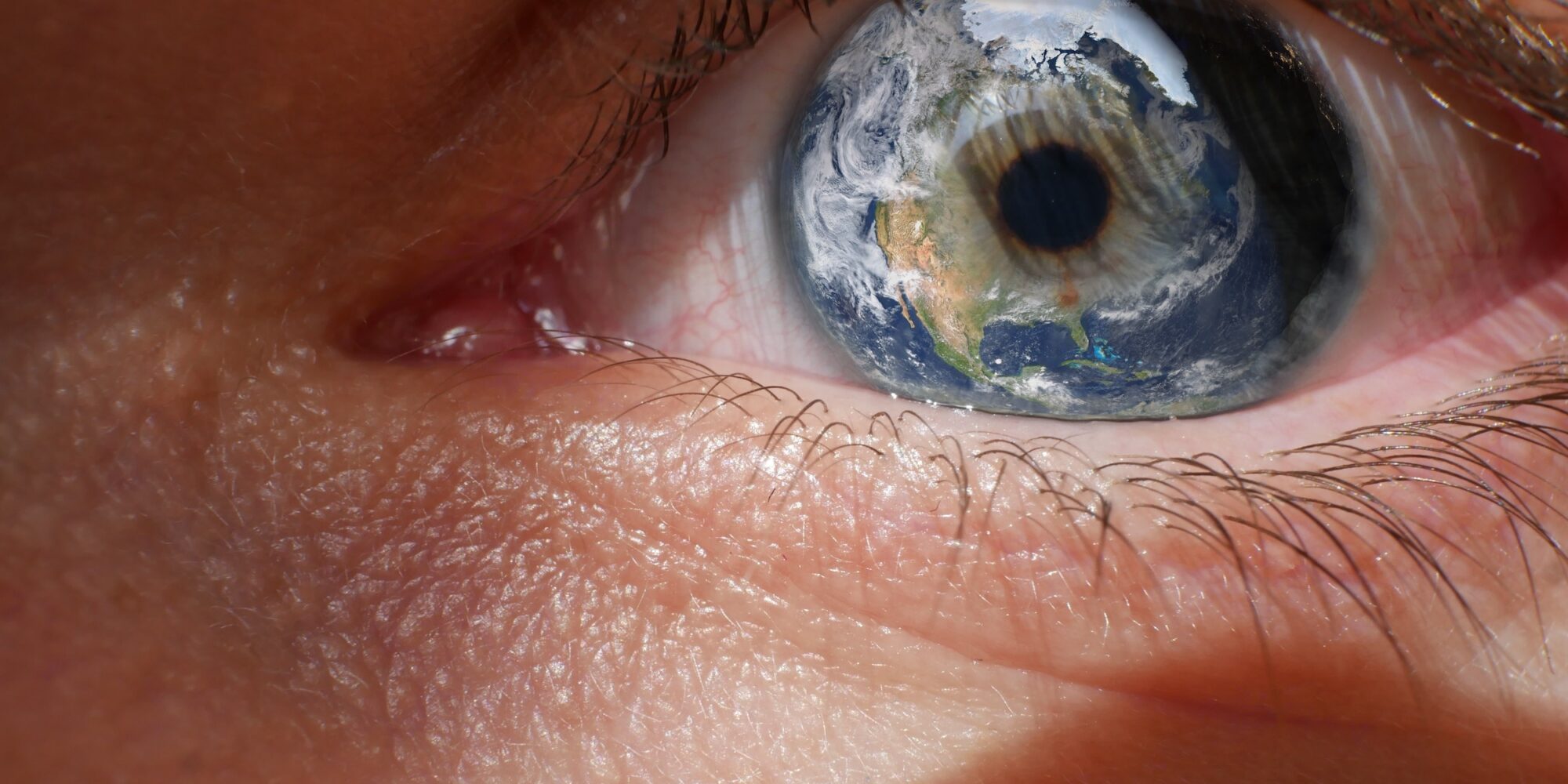Macro Eye w/ Earth as Iris Composite